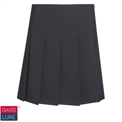 Black Drop Waist Knife Pleat Senior Skirt