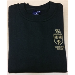 Cranbrook School Black PE Sweatshirt with Logo