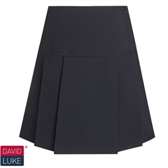 Black Senior Drop Waist Pleated Skirt