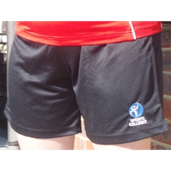 Clearance Black Football Shorts with Sports Colleges Logo