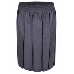 Grey Junior Box Pleat Skirt