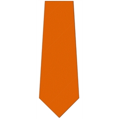  Plain Orange Senior 52" Length School Tie