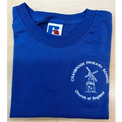 Cranbrook Primary Blue House PE T-Shirt with Logo