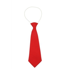 Plain Red Elastic Junior Tie