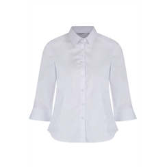 Clearance White 3/4 Sleeve Standard Blouse