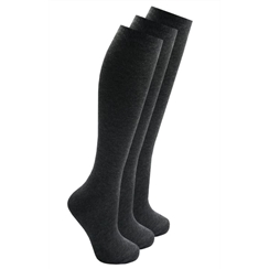 Grey 3-Pack Long Socks