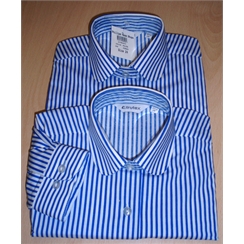 Blue & White Stripe Long Sleeve Twin Pack Blouse