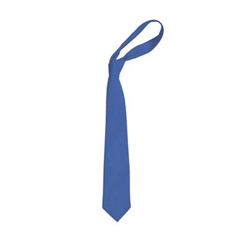 Plain Blue Senior Length School Tie