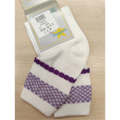 Purple Gingham Ankle Socks