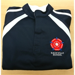 Old Sackville Boys Navy & White Rugby Top with Logo