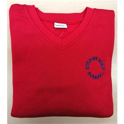 Step By Step Red Sweatshirt with Logo