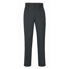 Clearance Charcoal Pleated Front Senior Trousers