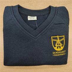 Sandhurst V-Neck Sweatshirt with Logo