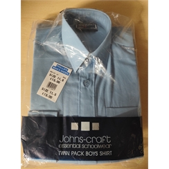 Clearance Long Sleeved Blue Twin Pack School Shirts