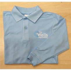 The Wells Free School Long Sleeved Polo with Logo