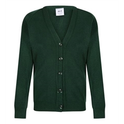 Clearance Plain Bottle Green Acrylic Cardigan