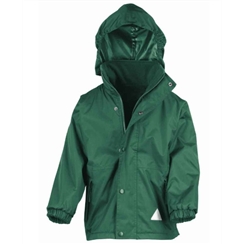 Bottle Green Waterproof Fleece Lined Coat 