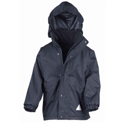 Navy Waterproof Fleece Lined Coat 