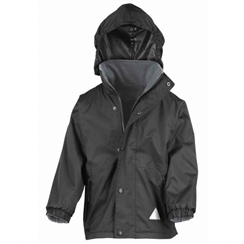 Black Waterproof Fleece Lined Coat