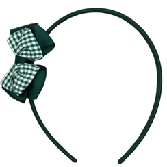 Gingham Hairband with Bow